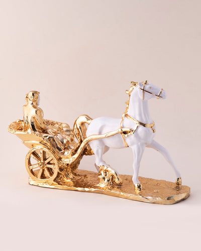 Golden Carriage Of Love Table Top Decor
