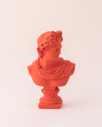 'Modern Muse' Decorative Apollo Reimagined Figurine - Orange