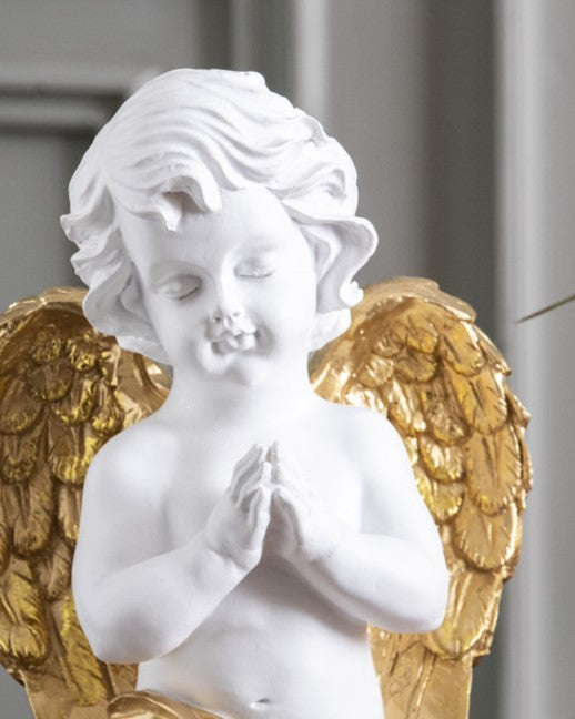 Golden Grace Angel Cherub Figurine