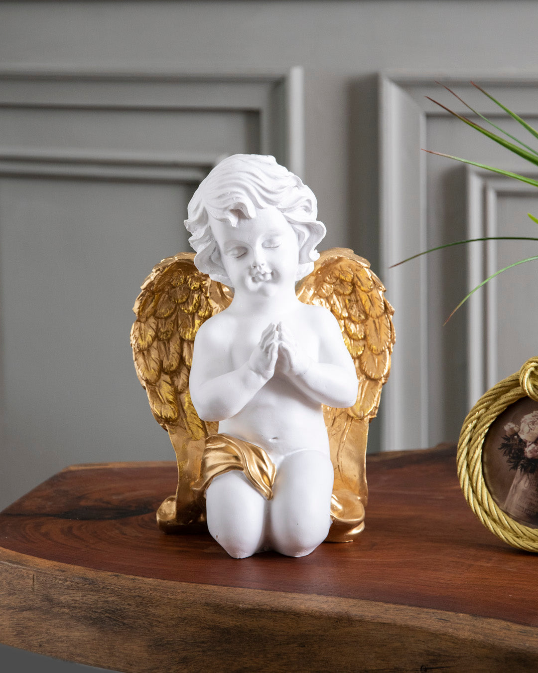 Golden Grace Angel Cherub Figurine