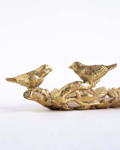 Golden Leaf Decorative Platter