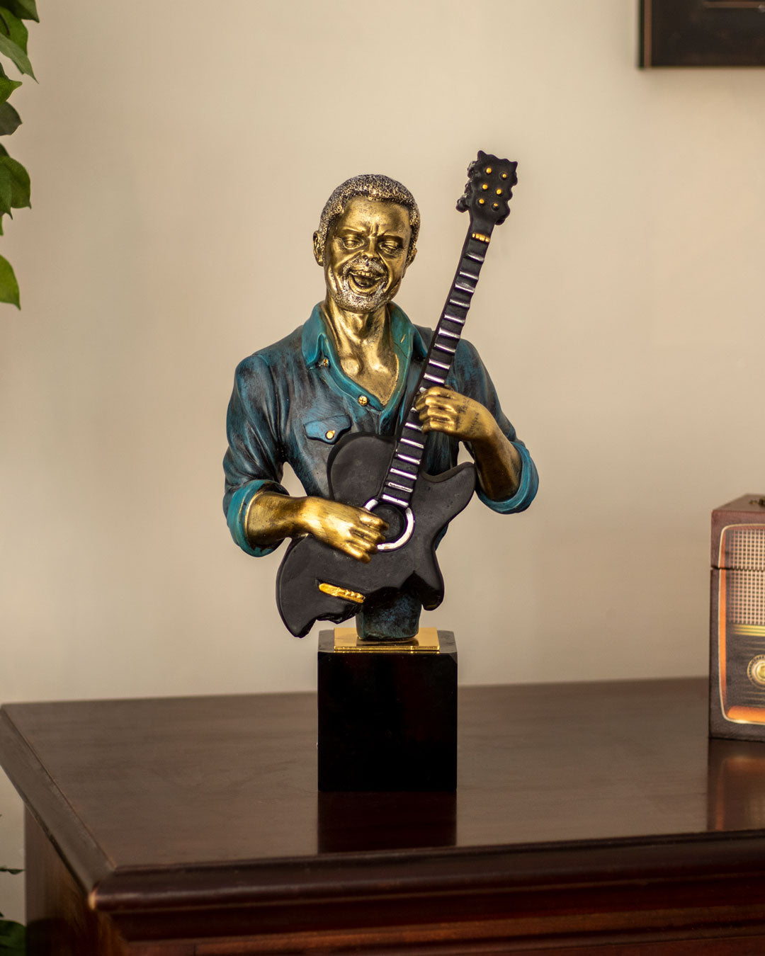 The Blues - Musician Playing Guitar Bust