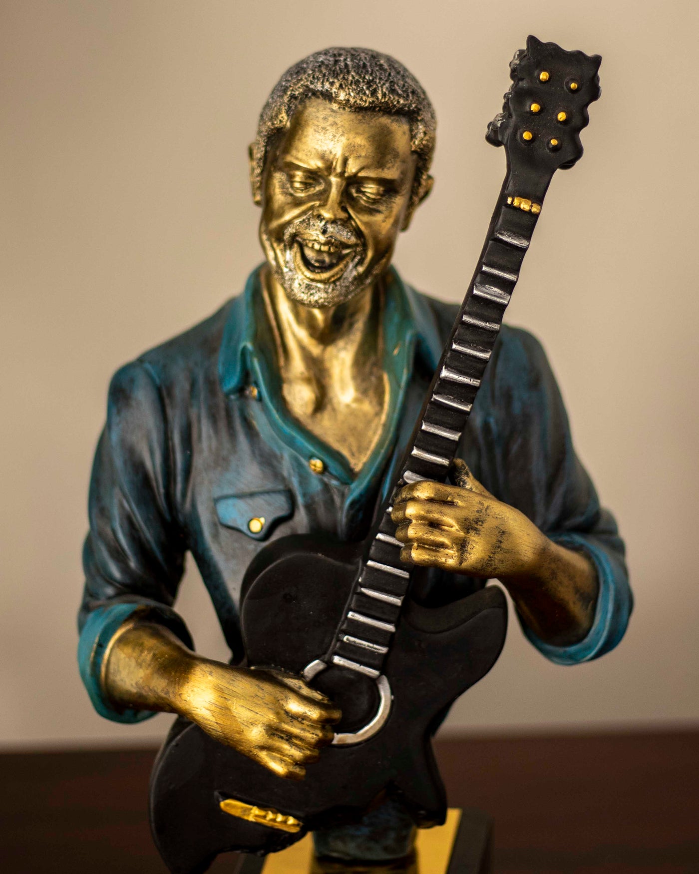 The Blues - Musician Playing Guitar Bust