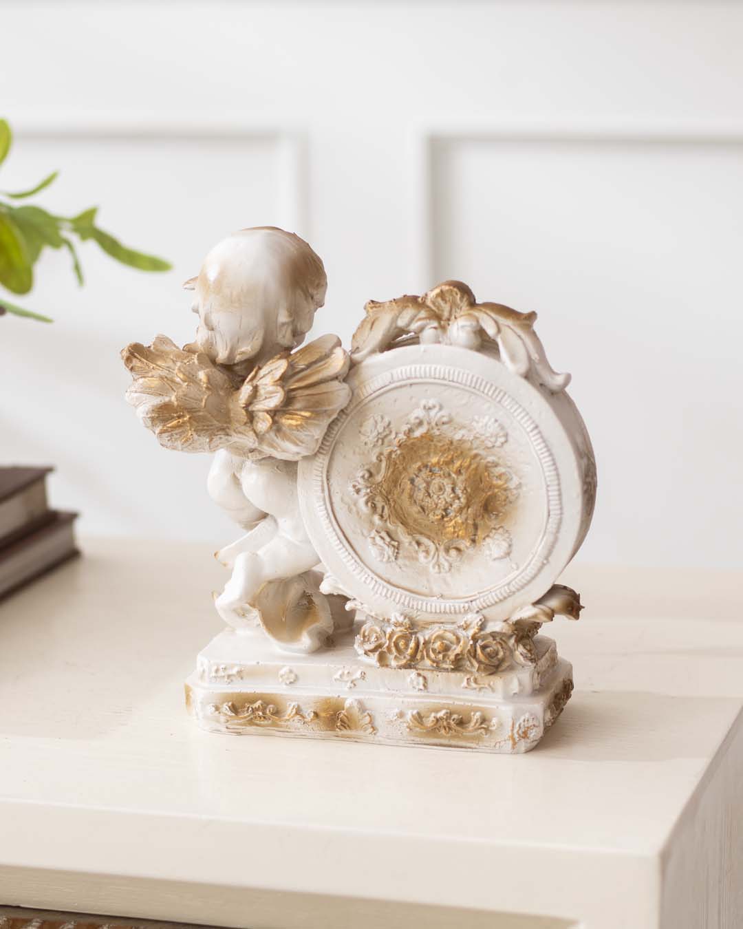 Classic Gold Angel Table Top Clock