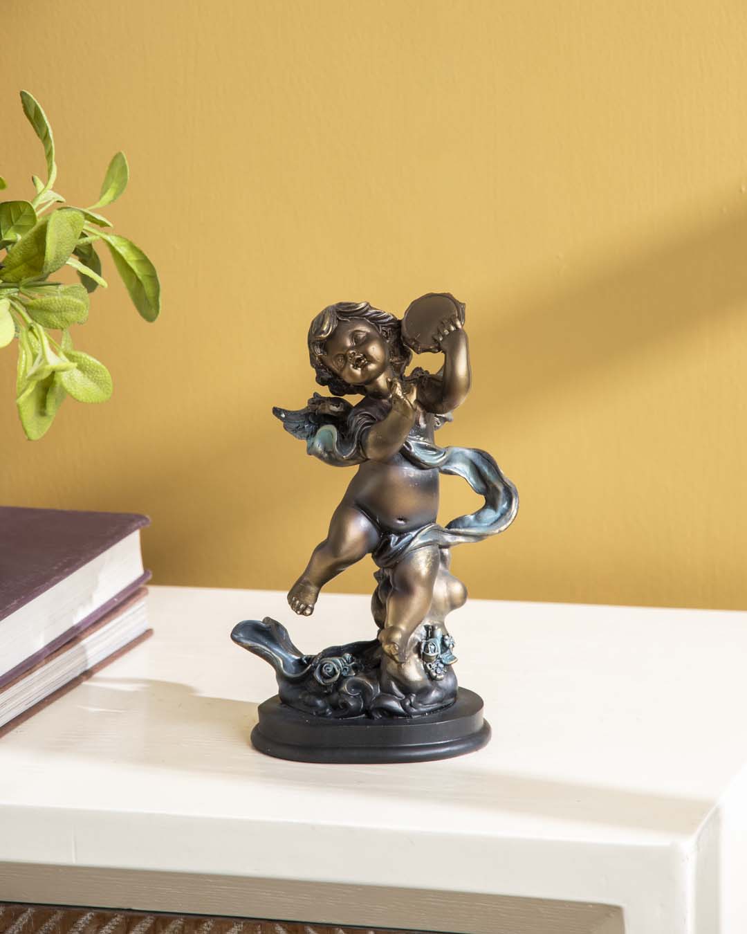 Angel Cherub Playing Tambourine