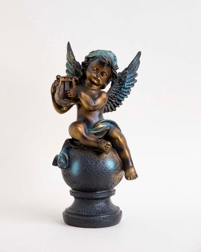 Angel Cherub Playing Harp