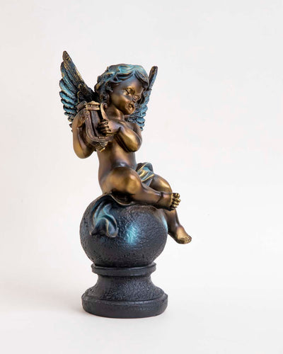 Angel Cherub Playing Harp