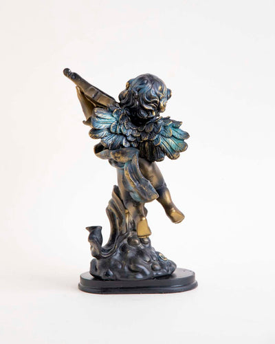 Playing Violin Angel Cherub Figurine - Large