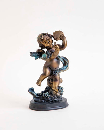Angel Cherub Playing Tambourine