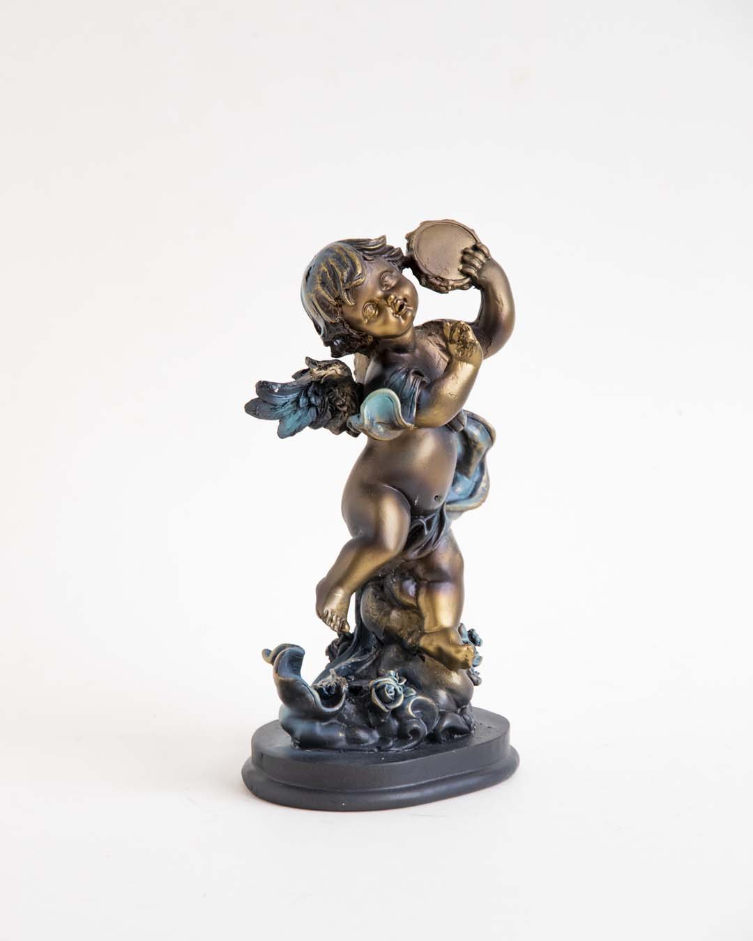 Angel Cherub Playing Tambourine