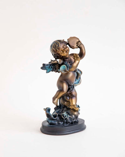 Angel Cherub Playing Tambourine