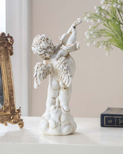 Playing Violin Angel Cherub Figurine