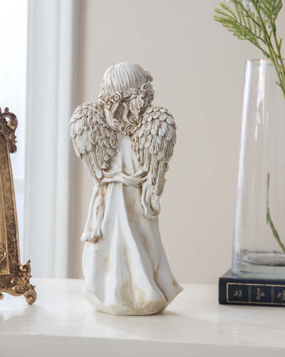 Playing Panpipe Angel Cherub Figurine