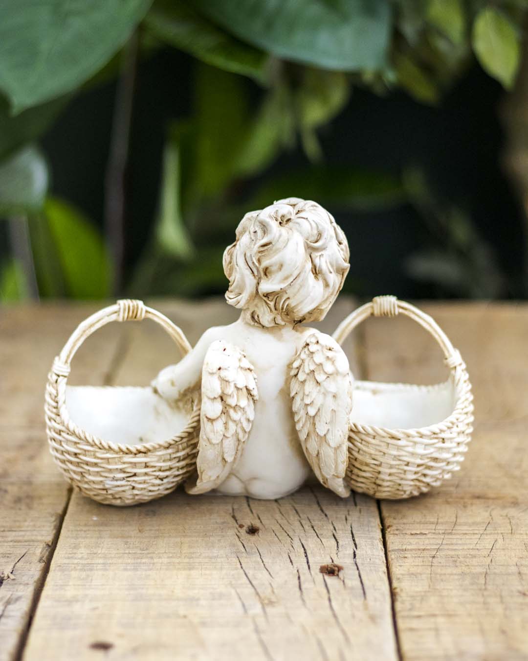 Basket of Treats Angel Cherub Figurine
