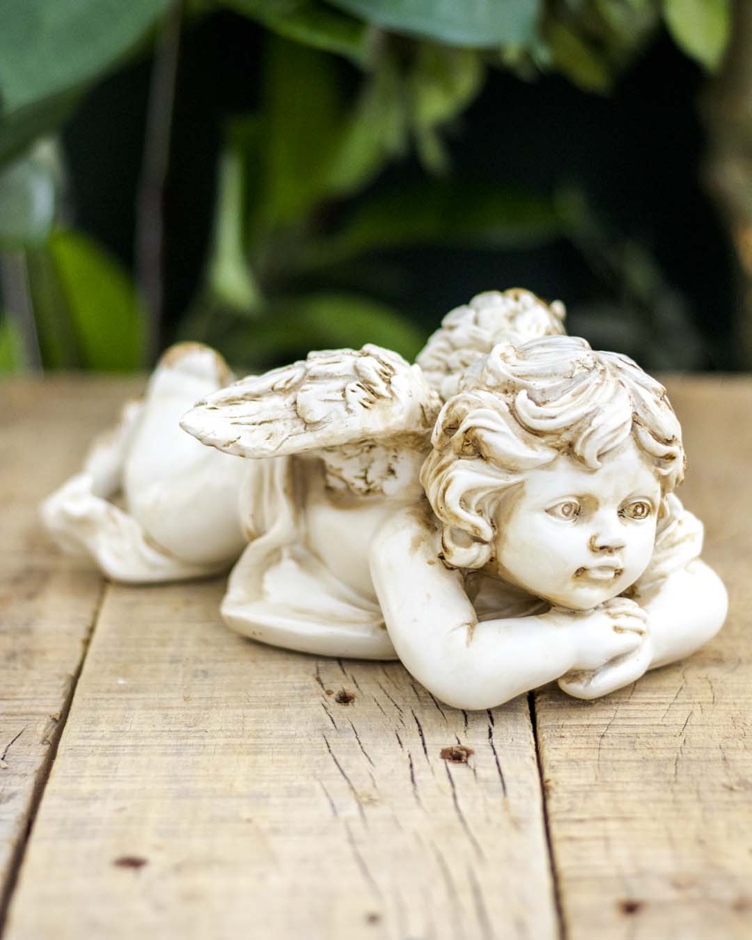 Thinking Angel Cherub Figurine