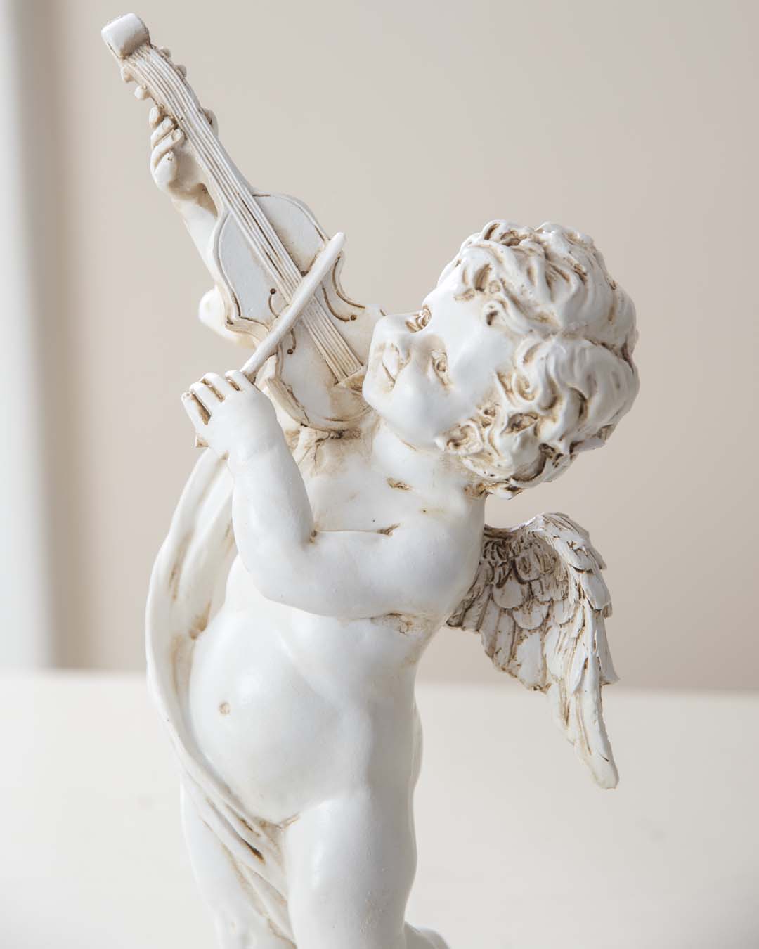 Playing Violin Angel Cherub Figurine