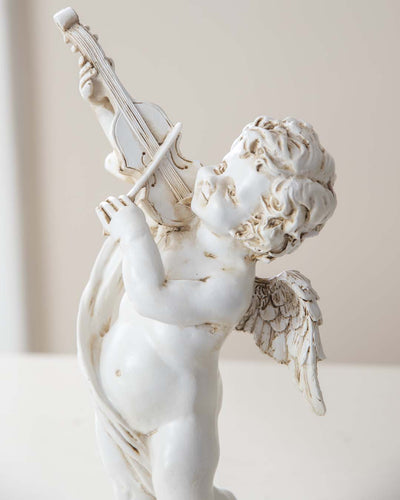 Playing Violin Angel Cherub Figurine
