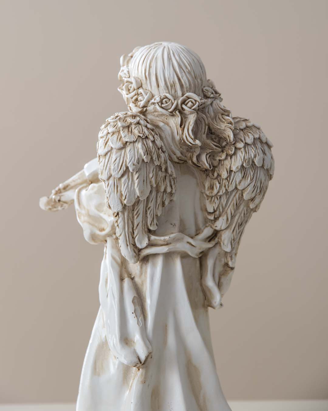Playing Panpipe Angel Cherub Figurine