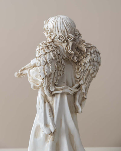 Playing Panpipe Angel Cherub Figurine
