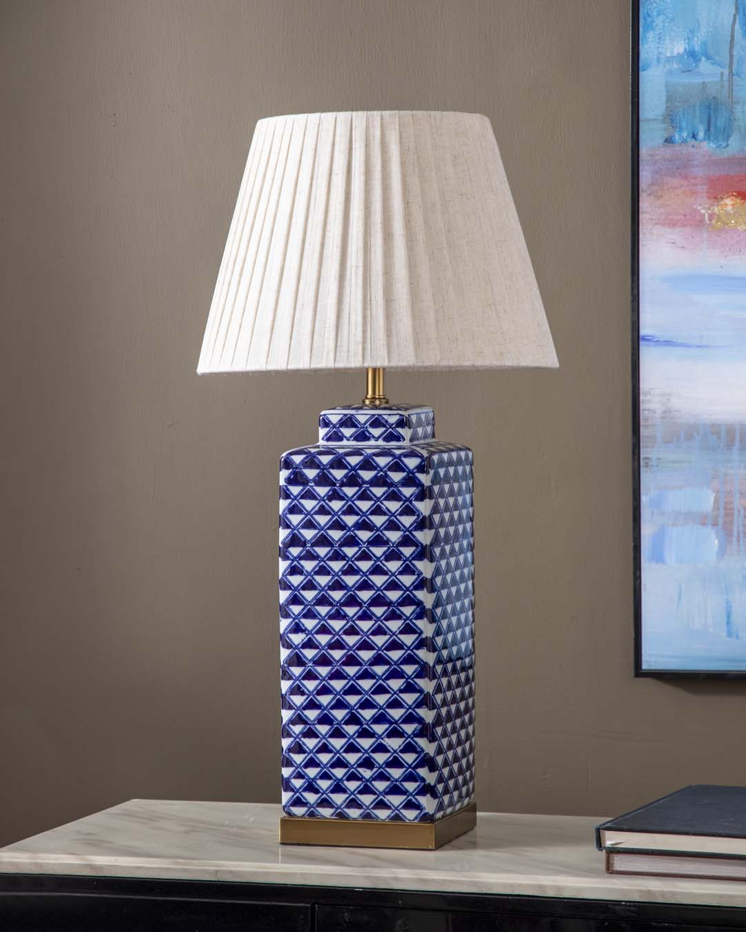 Rhombus Ceramic Table Lamp