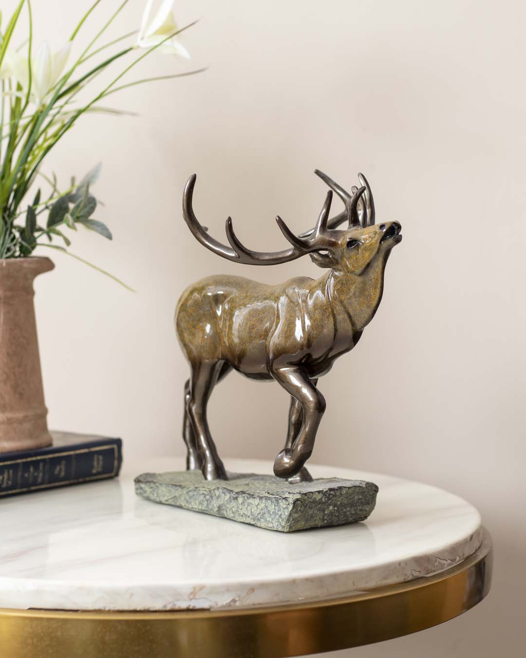 Majestic Reindeer Sculpture