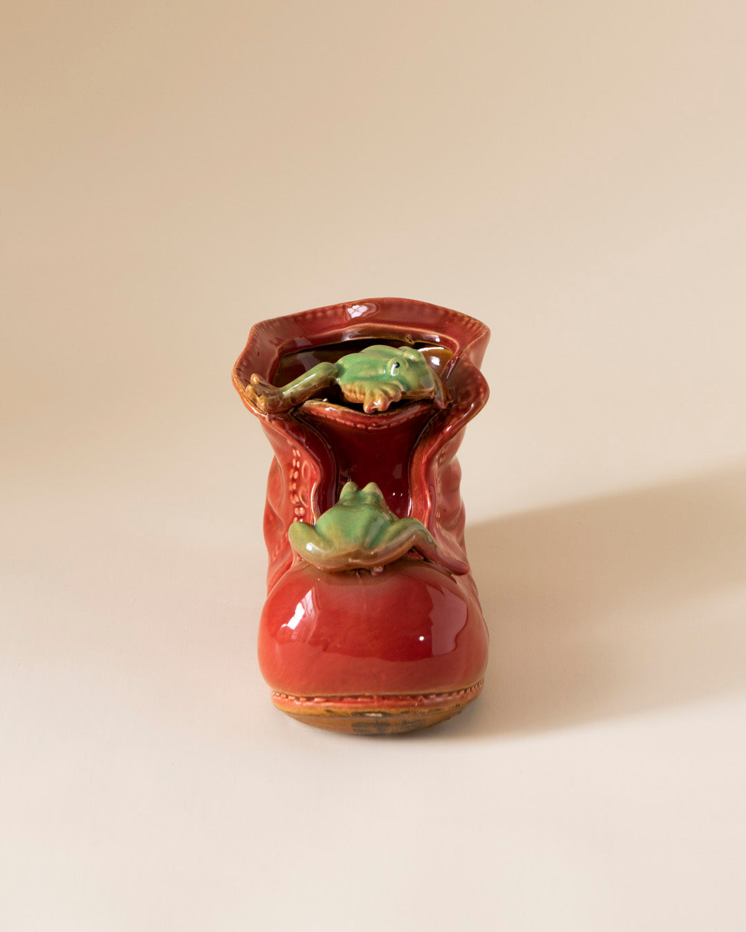 Frogs Boot Steps Decorative Accent - Red