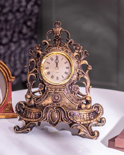 Rhodes Rustic Brown Mantle Clock