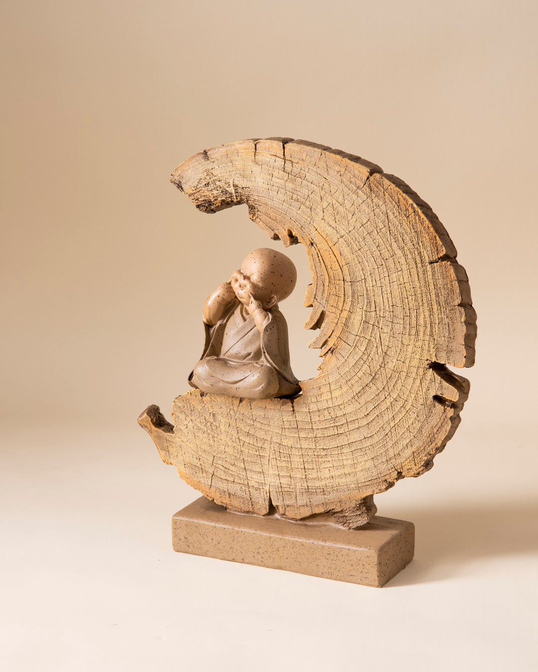 Crescent Zen Monk Sculpture