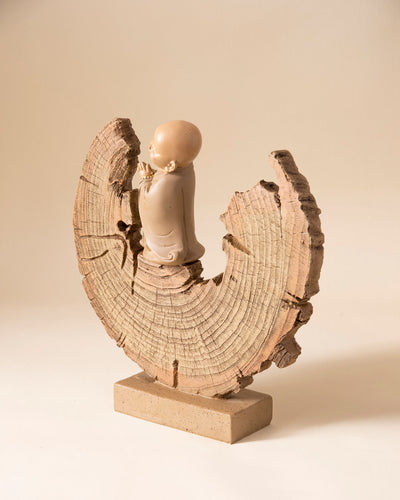 Crescent Zen Monk Sculpture