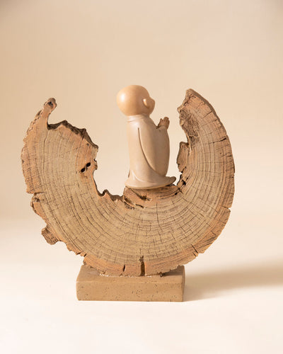 Crescent Zen Monk Sculpture