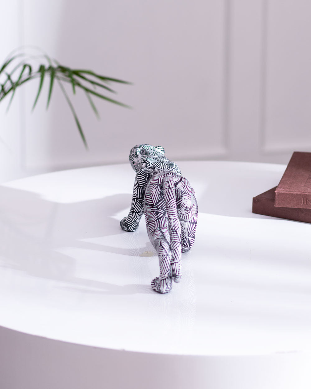 Abstract Polygonal Geometric Leopard Figurine