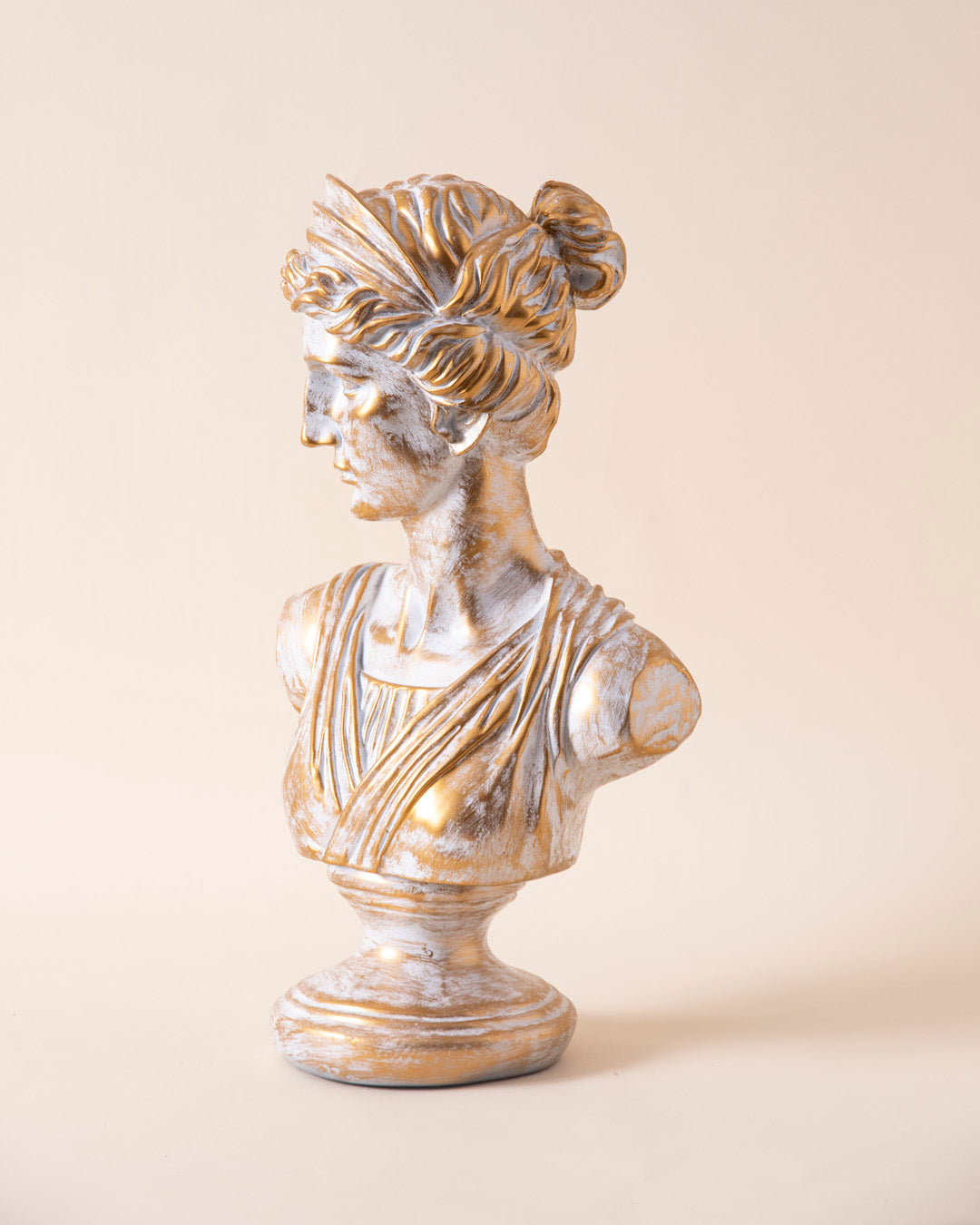 Timeworn Diana Bust Sculpture - White