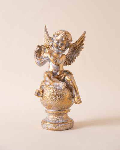 Angel Cherub Playing Harp