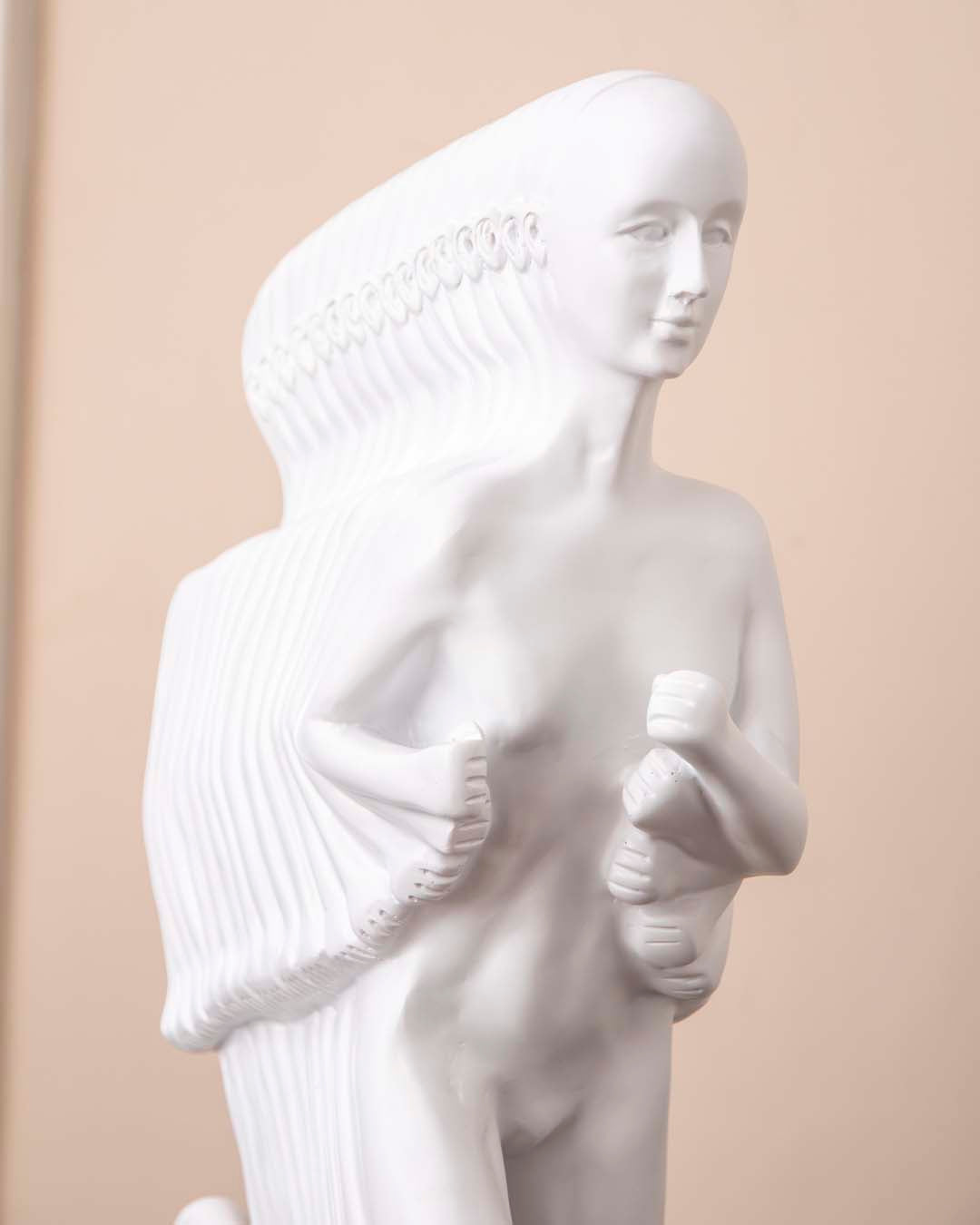 Running Girl Statue - White