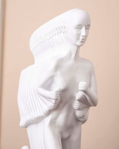 Running Girl Statue - White