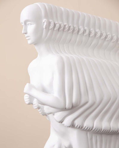 Running Girl Statue - White