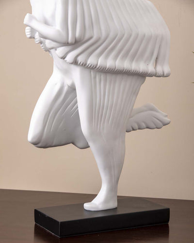 Running Girl Statue - White