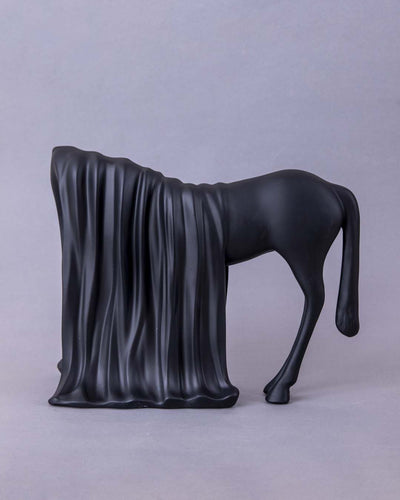 Modern Abstract Animal Sculpture - Black
