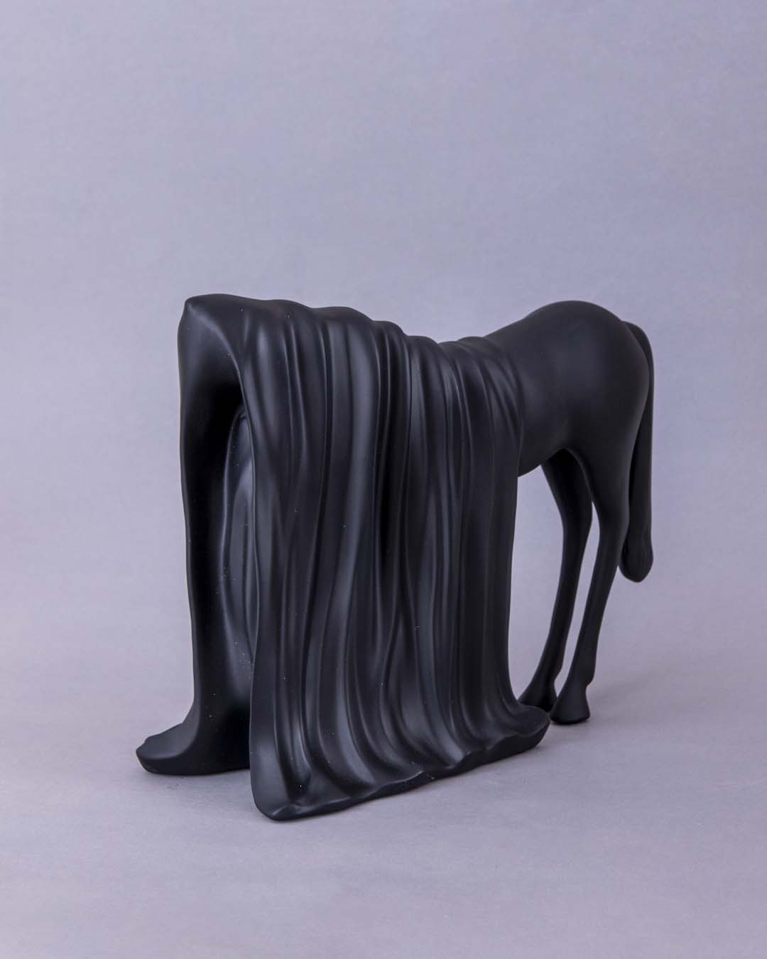 Modern Abstract Animal Sculpture - Black