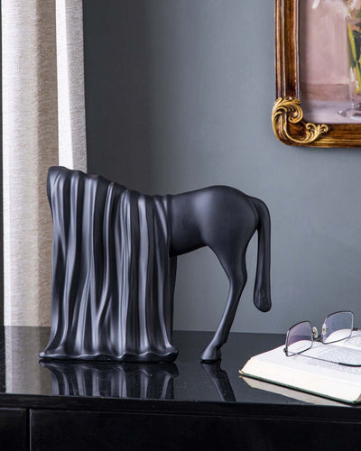 Modern Abstract Animal Sculpture - Black