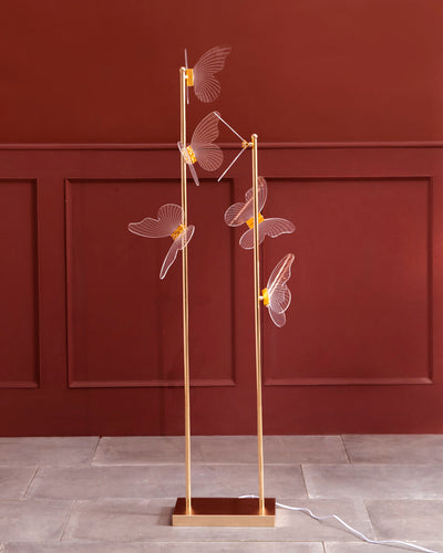 Vertical Floating Butterfly Floor Lamp