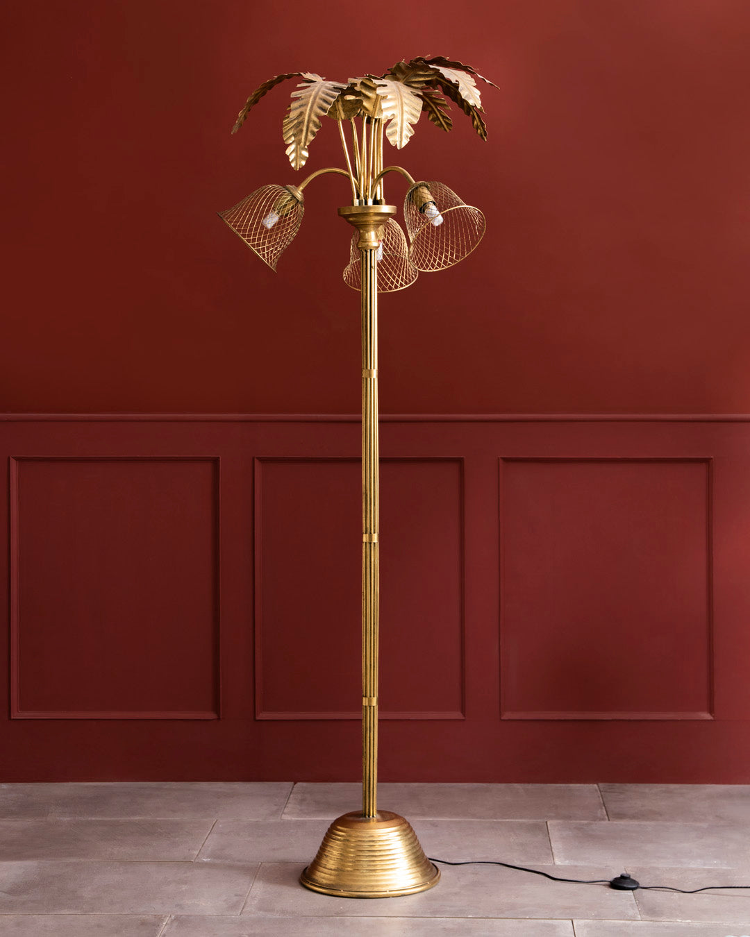 Golden Palm Tree Floor Lamp