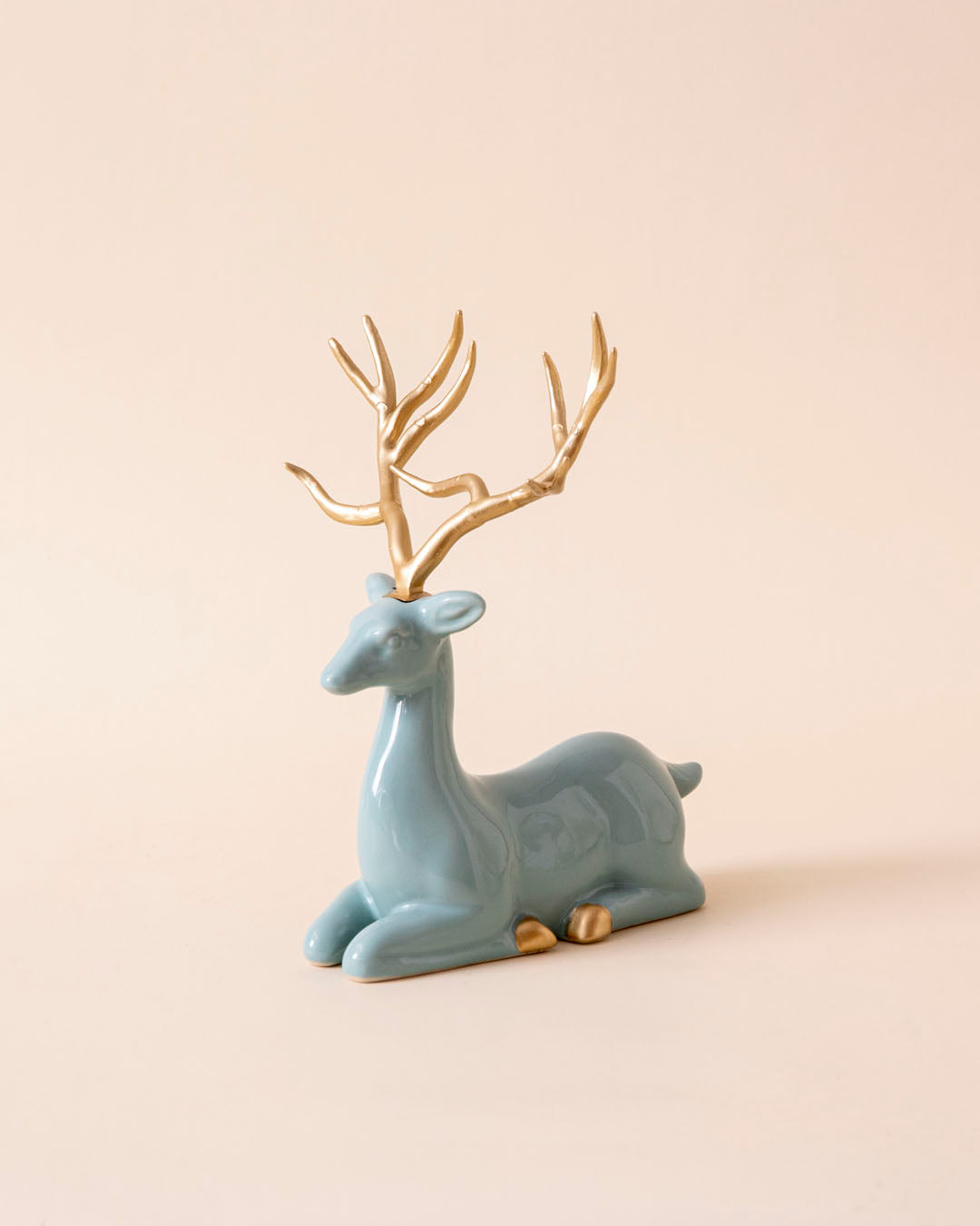 Aqua Serenity Deer Table Clock - Set Of 3