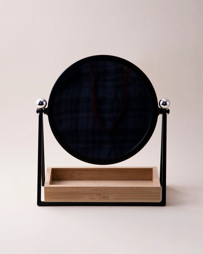 Modern Tabletop Vanity Mirror With Storage Tray