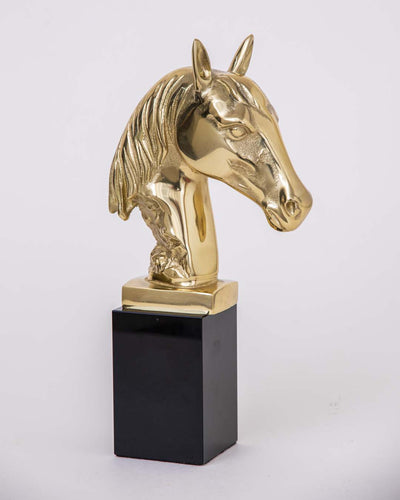 Majestic Golden Horse Head Figurine