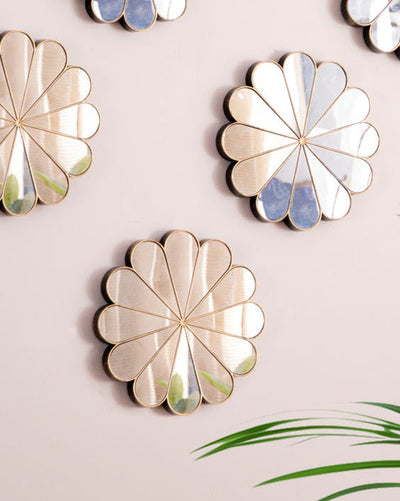 Daisy Reflection Wall Mirror - Set Of 6