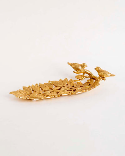 Golden Leaf Decorative Platter