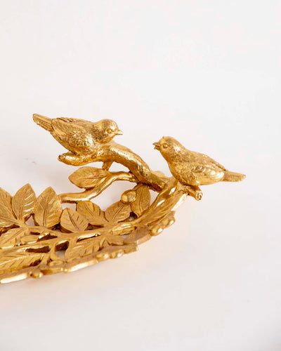 Golden Leaf Decorative Platter