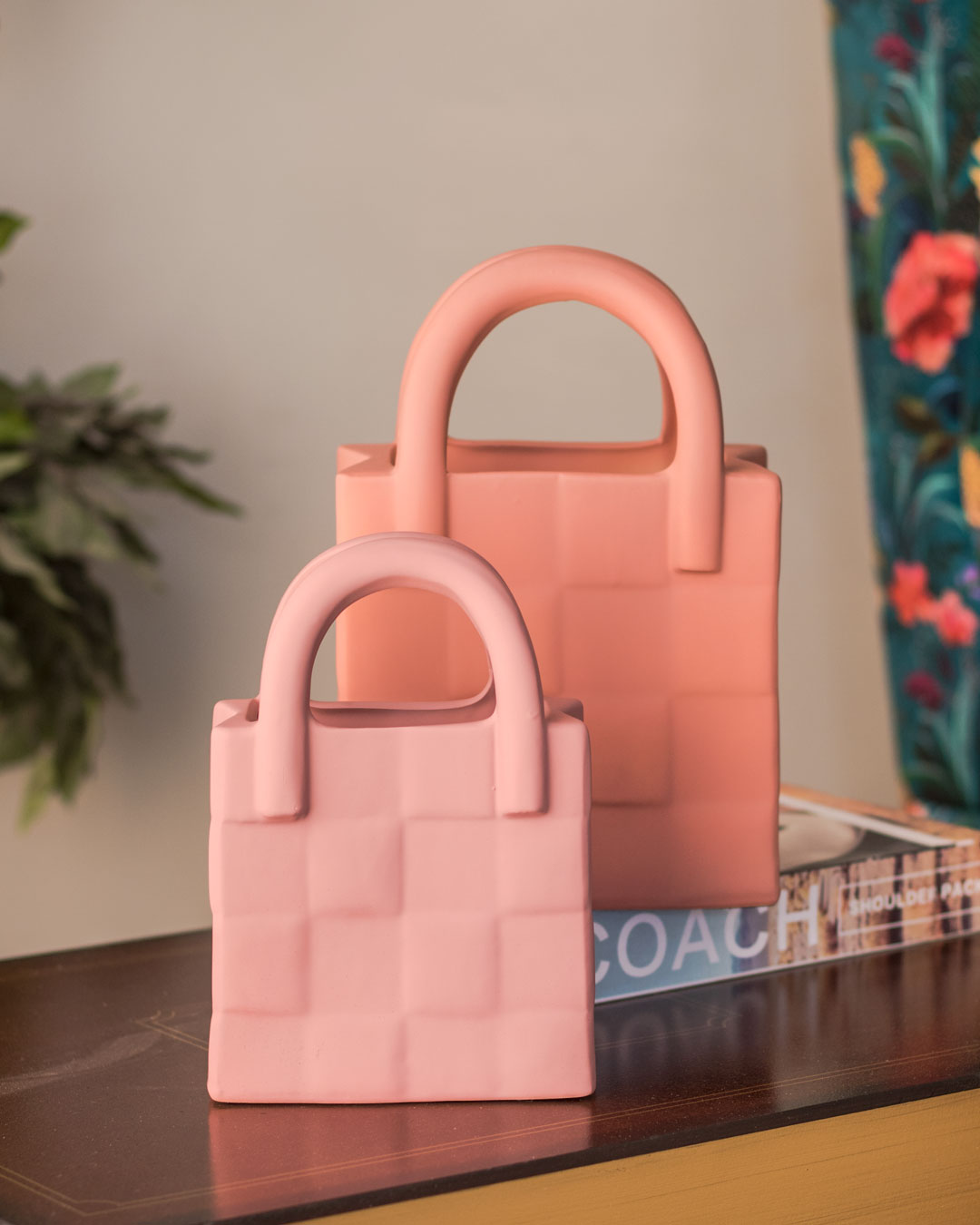 Decorative Ceramic Handbag Vase - Small