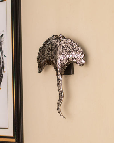 Ginkgo Leaf Wall Light - Rustic Silver